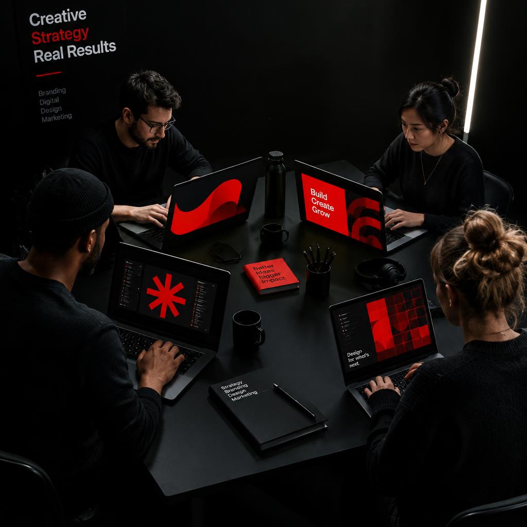 Équipe de l'agence au travail
